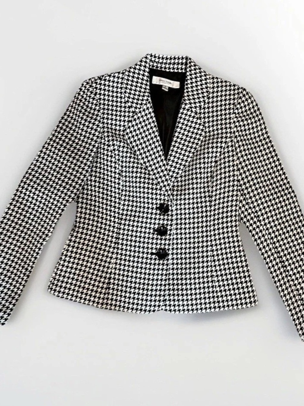 Jones Studio Houndstooth Blazer in Black & White Size 4 Like New
